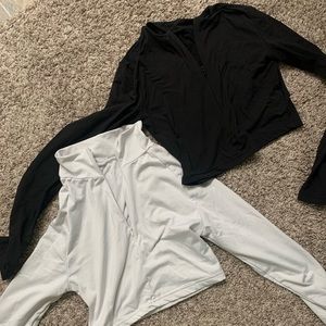 (2) Cropped Quarter Zip Jackets